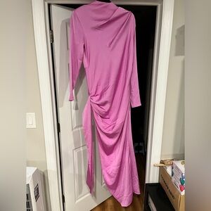 ASOS Vibrant Pink Long Sleeve Wedding Dress